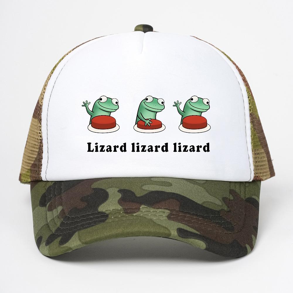 Lizard Meme hat Unisex Women Funny Baseball Cap Casual Summer Adjustable mesh breathable Snapback hats Gorras