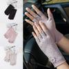 Anti-slip Women Half-finger Gloves Cotton Sunscreen Gloves Fashion Cycling Gloves  for Cycling