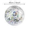 40cm/16inch Beach Ball Transparent Inflatable Swimming Pool Toy Ball with Beautiful Confetti