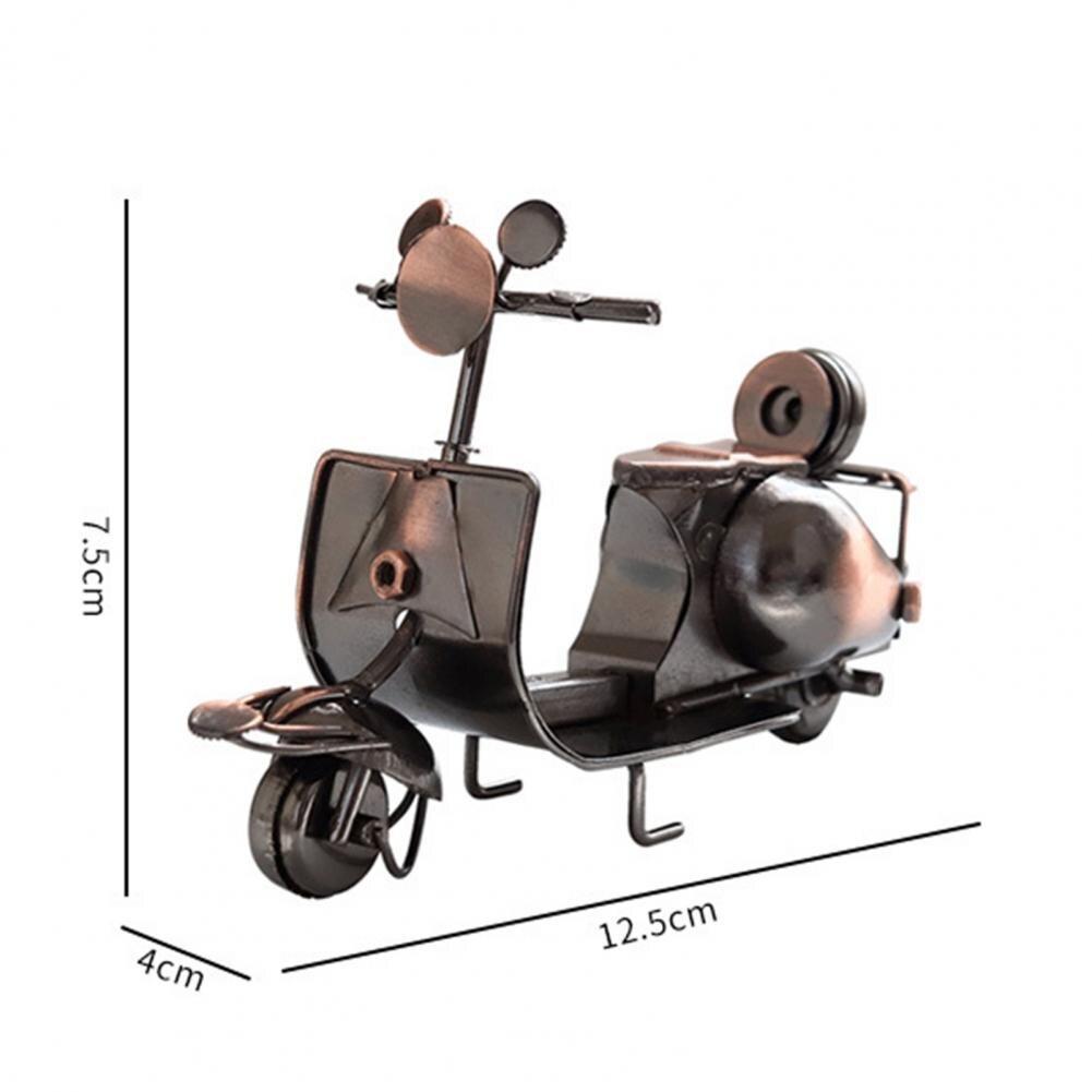 Motorcycle Figurine Iron Motorcycle Statue Retro Style Collectible Motorcycle Figurine Decoration Motorbike Prop Model