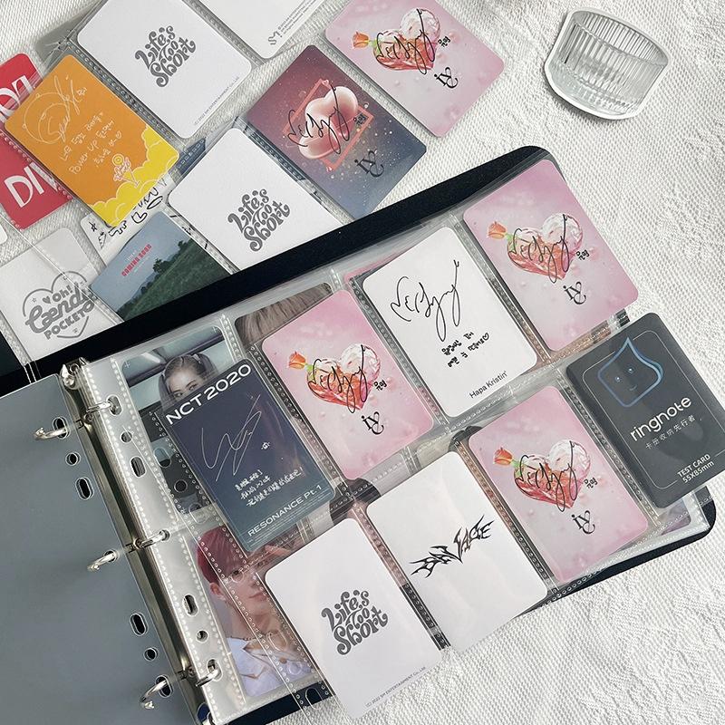 Kpop Холдер для фотокарточек Альбом для фотокарточек Дисплей для фотокарточек Kpop Карточки Книга для коллекционирования Фотоальбомы 10/30/50 страниц 7/8 карманов на страницу