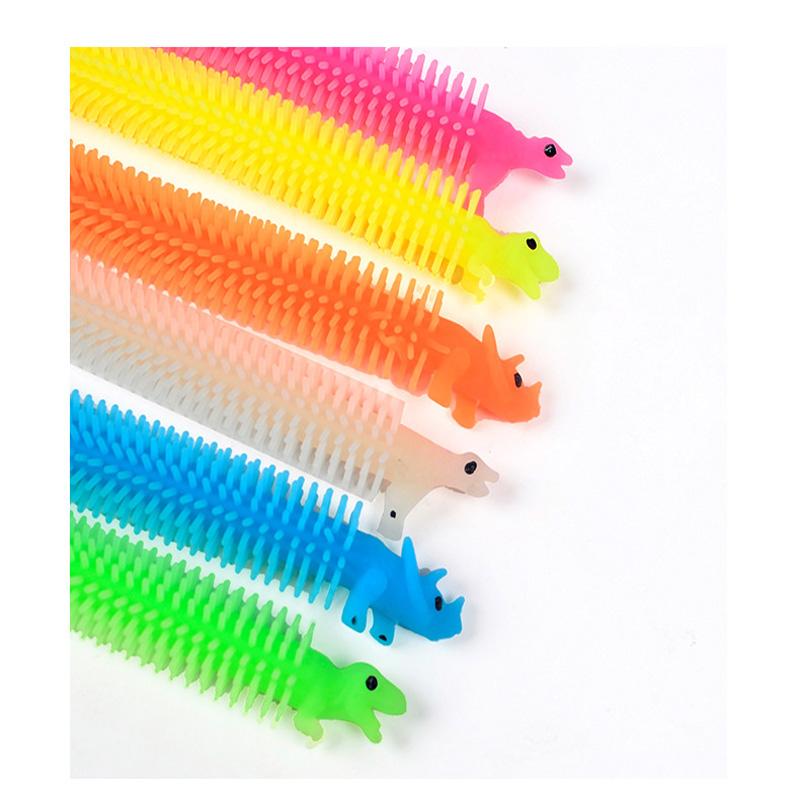 Dinosaur Stretch Rope Toys Tpr Soft Gel Worm Noodles - Kids' Finger Training & Stress Relief Toys - Christma