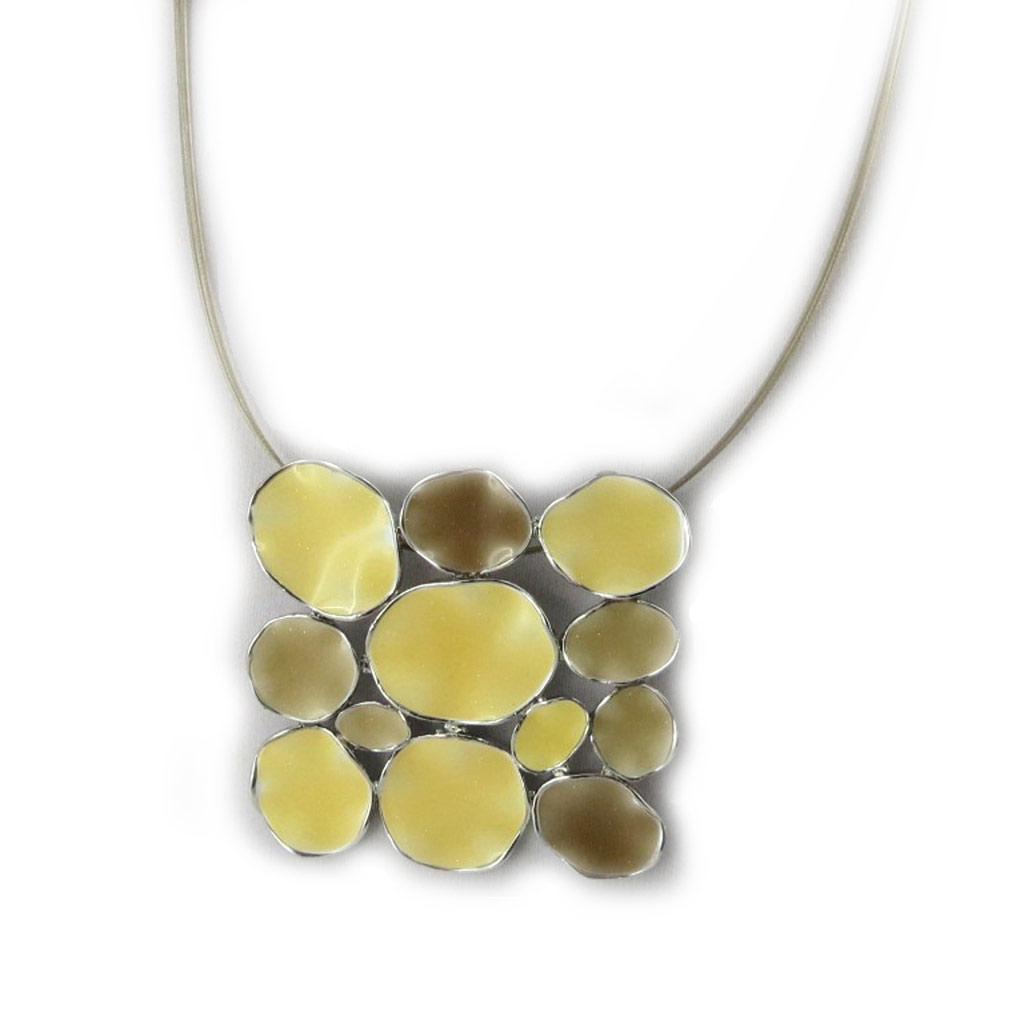 Les Trésors De Lily [E0402] - Дизайнерское колье «Мимозы», бежевое