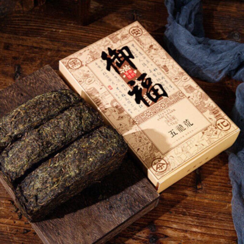 1 кг черного чая Аньхуа, золотой цветок, чай из фарфорового кирпича ручной работы, Тяньцзинь