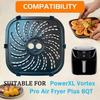 8QT Air Fryer Grill Pan for PowerXL Vortex Pro Air Fryer Plus, Premium Nonstick Air Fryer Crisper Tray Grill Plate Insert Grate Rack Grid Shelf for