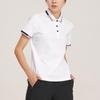 Рубашка поло Li Ning Color Block, женские топы, белая APLS144-1