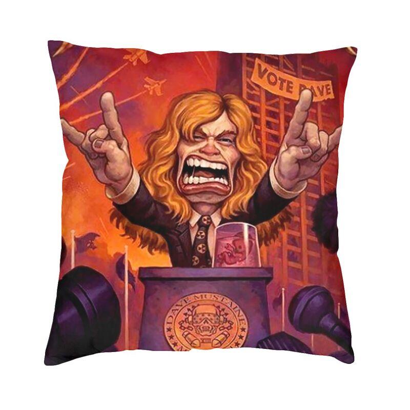Квадратная наволочка для подушки с изображением хэви-метал группы Megadeth, домашний декоративный чехол для подушки с рисунком рок-группы, декоративная подушка для дивана, двусторонняя печать