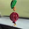 Car Keyring Pomegranate Fruit Pendant Hanger Bag Pendant Lovely Leather Keychain  Men
