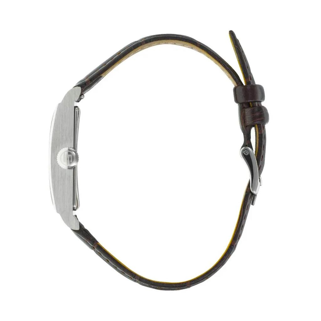 Часы LIP Унисекс Churchill T24 Симметричные часы 671945 Золотисто-коричневые часы из тисненой кожи Авторизованный дилер [LIP] Мужские