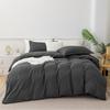 Soft Brushed Microfiber 3-Piece Bedding Set Simple Japanese Style Dormitory Bed Cover Pillowcase All Season