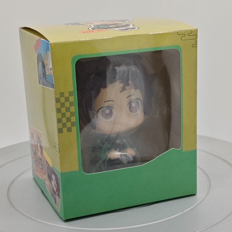 Inosuke Tanjiro Shinobu Giyu Zenitsu Muichiro Chibi Sitting Figure Demon Slayer Kimetsu No Yaiba PVC Anime Model Cute Toys Gifts