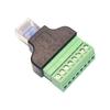 Безпаечные адаптеры RJ45 на 8-контактные винтовые клеммы. Простая установка с помощью отвертки. Экранированные для подключений Ethernet-кабелей к устройствам.