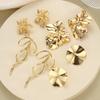 4 Pairs Fashion Bow Flower Earrings Set For Women Vintage Gold Color Stud Hoop Earrings Jewelry Party Daily Wear Gift 2026 New