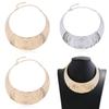 Exaggerated Metal Collar With Geometric Pattern And Electroplate For Gift Ideas