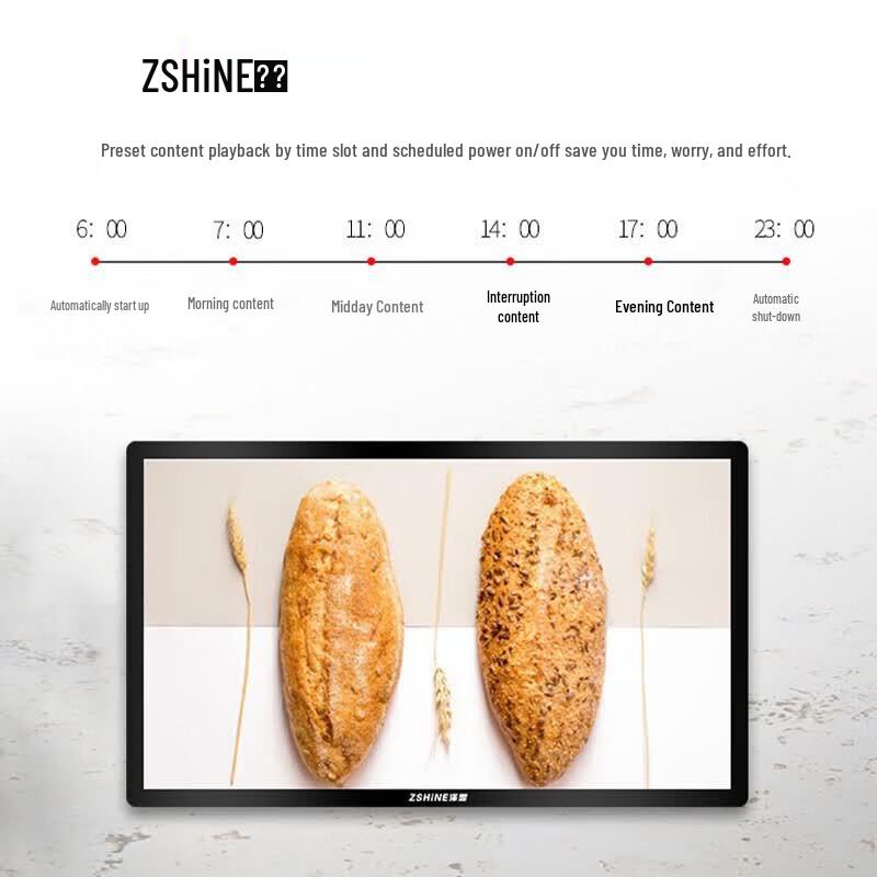 ZeXian Wall-Mounted Digital Signage Display CN plug (adapter included)