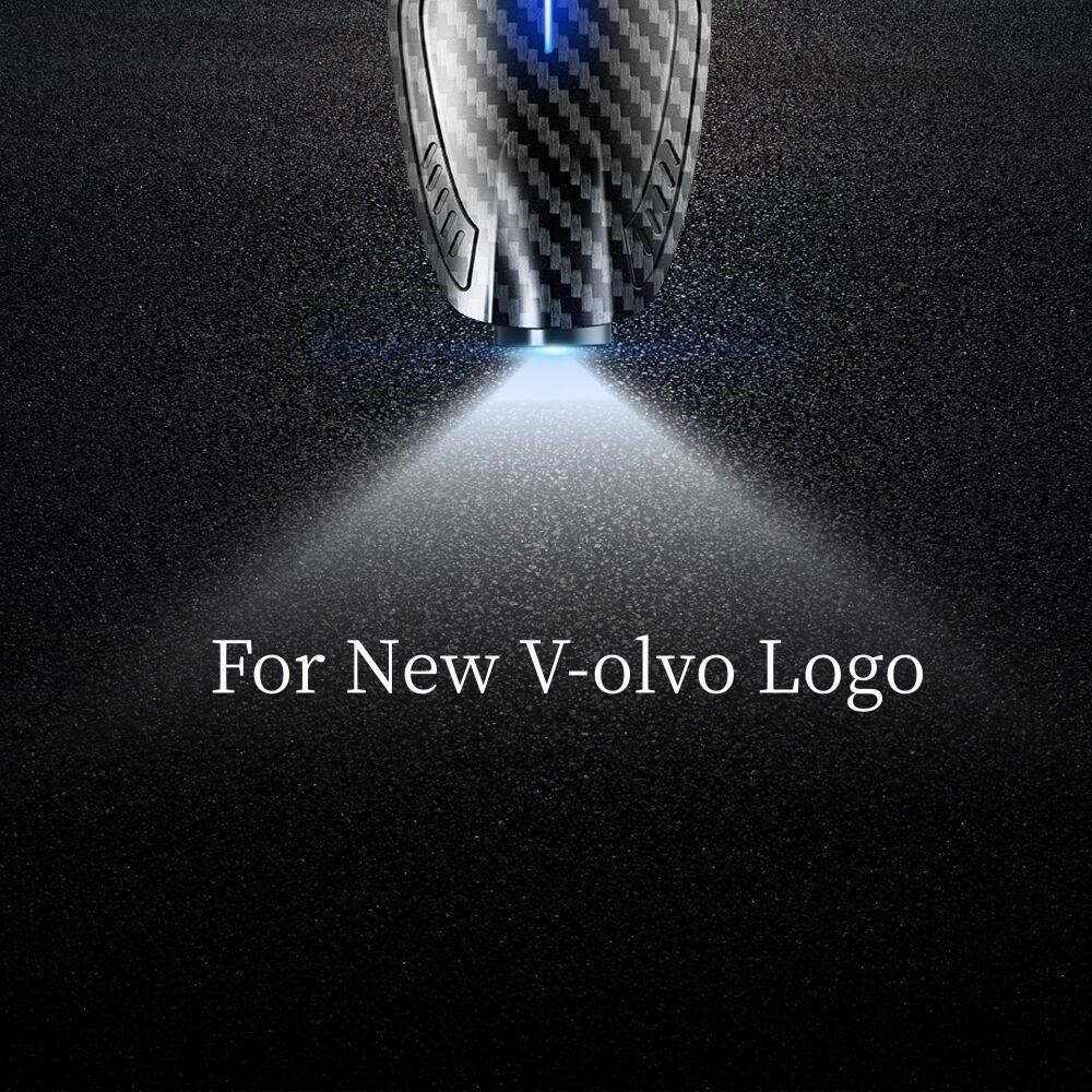 2pcs USB Rechargeable For Volvo XC60 XC90 XC40 XC70 Logo R Design Car Door HD LED Lamps Projector Courtesy Welcome Lights