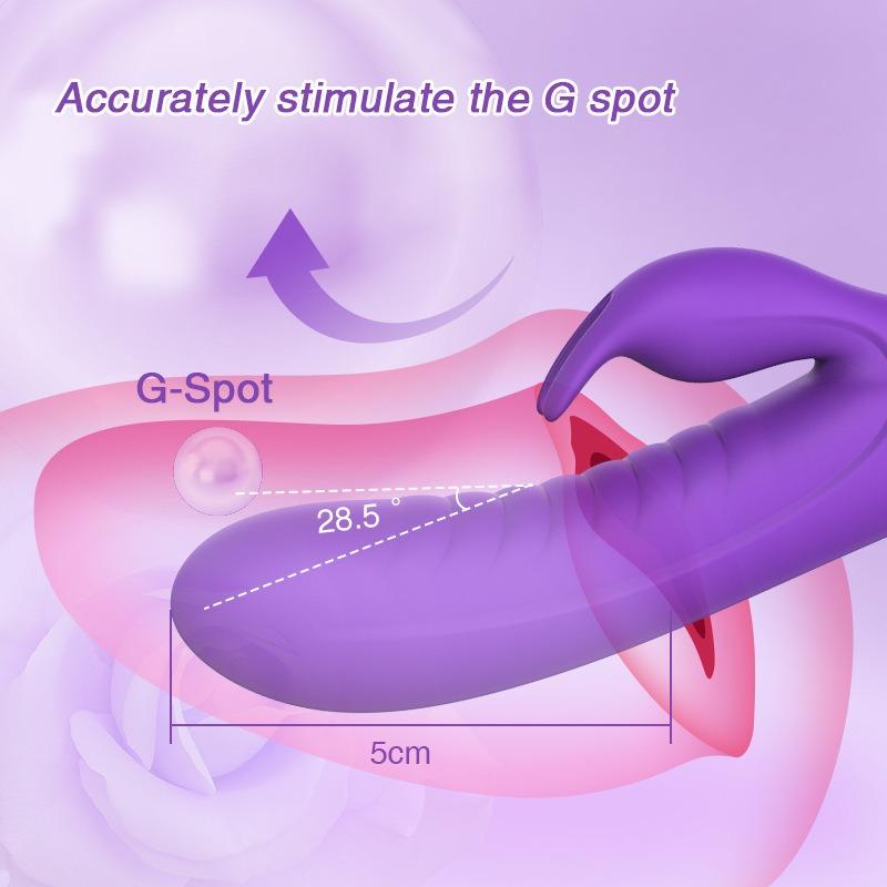 G Spot Rabbit Powerful Vibrator Sex Toys for Woman Clitoris Stimulator Double Penetration Vibrating Dildo Vagina Masturbation