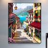 5D DIY Diamond Painting Small Town Painting Embroidery Cross Stitch Rhinestone Mosaic Home Decor