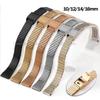 Ремешок для часов из нержавеющей стали для мужчин и женщин, сменный браслет, ультратонкий металлический ремешок на запястье, аксессуары, ремешок 10 мм 12 мм 14 мм 16 мм