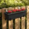 Weather Resistant Planter Supports 4Pcs Adjustable Box Brackets, Stainless Steel Flower Hangers, Stand for Balconies No Drill Plant Fence Balcony