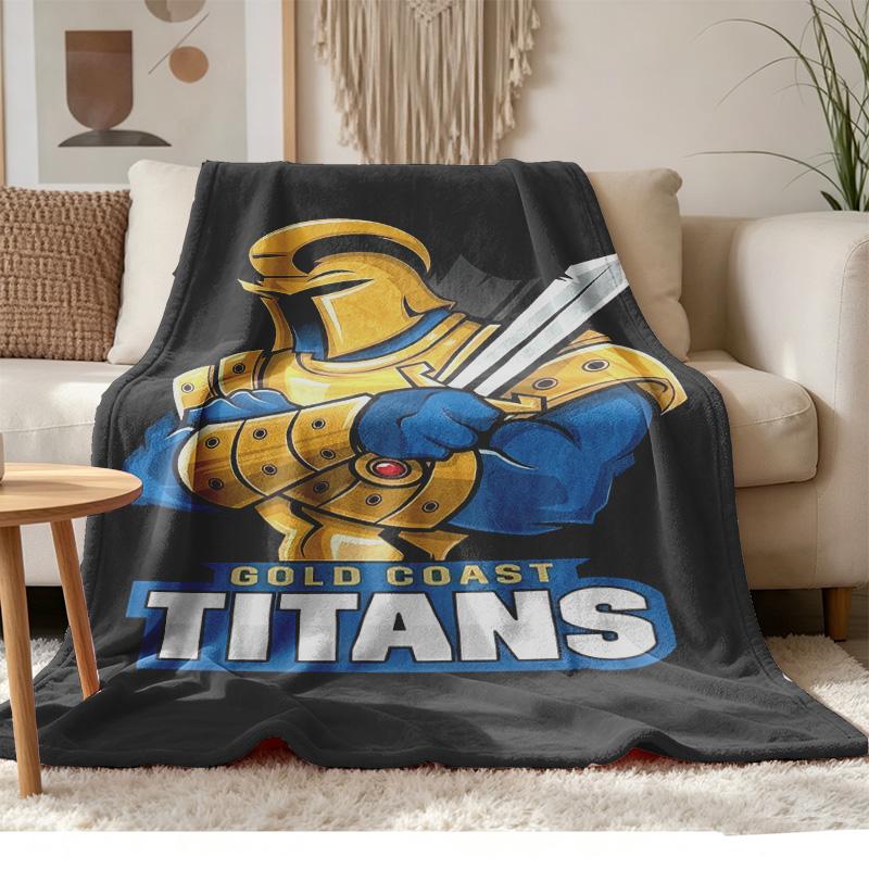 gol coast titans Soft and comfortable flannel Suitable for sofas living rooms outdoor camping travel and also makes a great anniversary gif