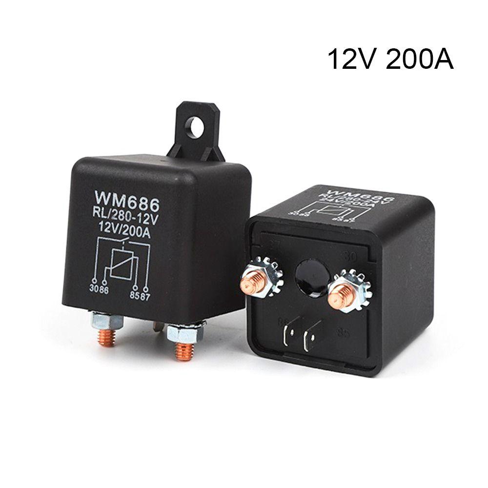 Car Relay Starting Relay 200A 100A 12V 24V Power Switch Automotive Heavy Current Silver Alloy Contacts Start Relay Car Accessory