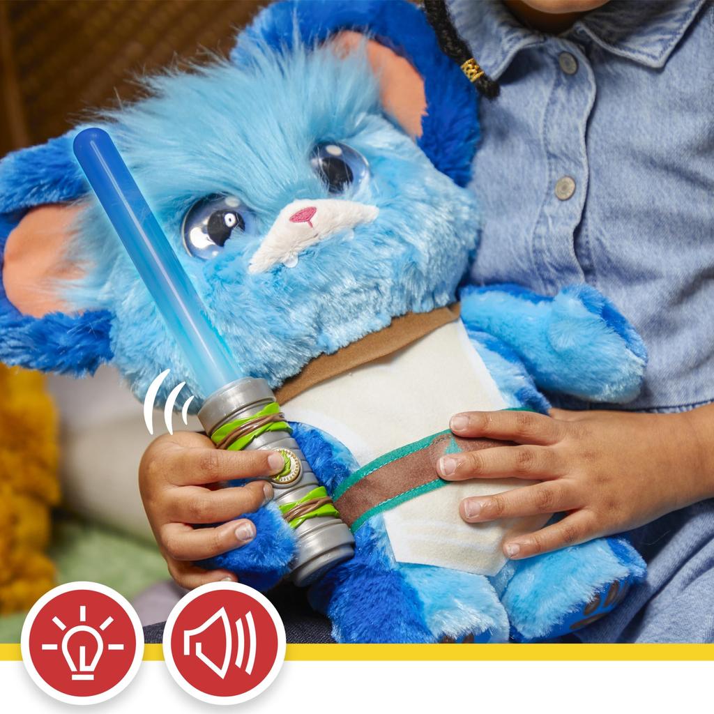 Star Wars Young Jedi Adventures Javelin Jedi Nab Electronic Plush Light & Sound Toy Preschool Toys for 3 Year Old Boys & Girls