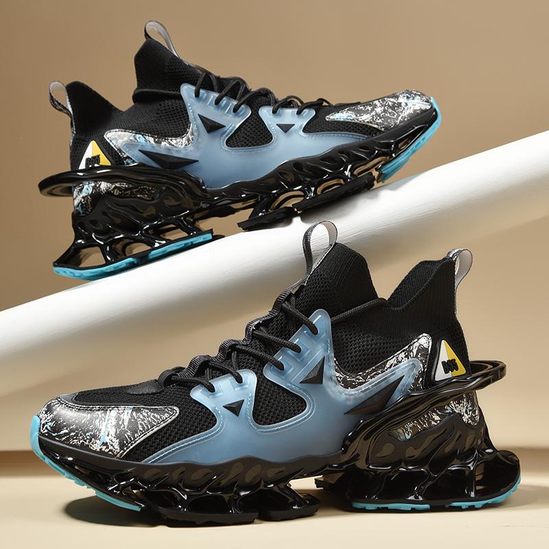 Chunky Sneaker Plus Size 45 46 Men Blade Sole Running Shoes Fashion Casual Mesh Breathable Height Increased Platform Sport Shoes