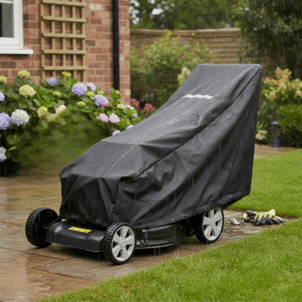 UV Protector Lawn Mower Cover Waterproof Protective Cover Garden Mower Cover Outdoor Use