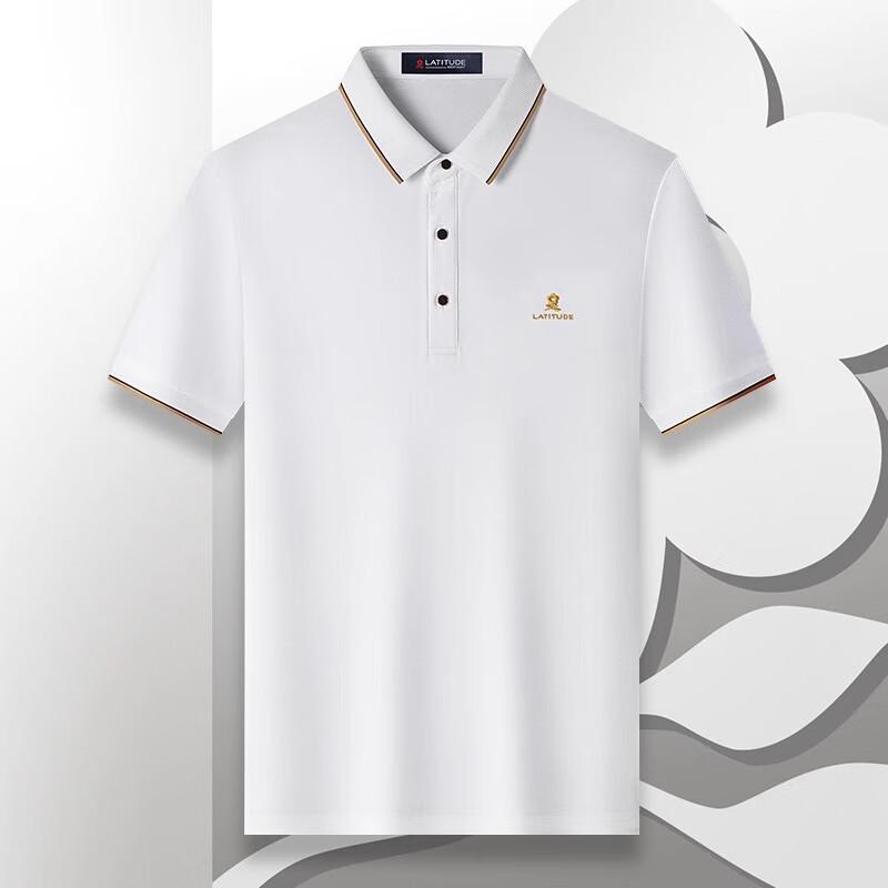 MONTAGUT Men's Solid Color Summer Polo Shirt