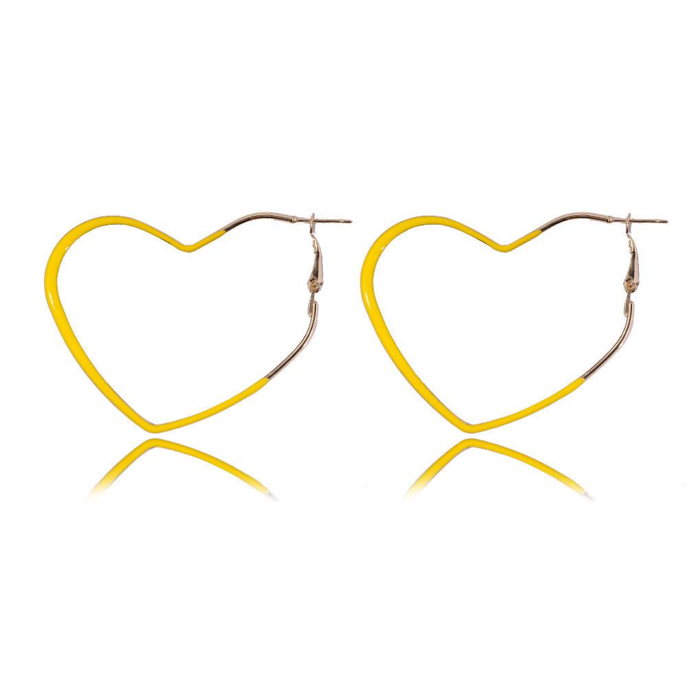 Stylish Heartshaped Geometric Earrings Trendy Fashion Jewelry In Multiple Vibrant Colors