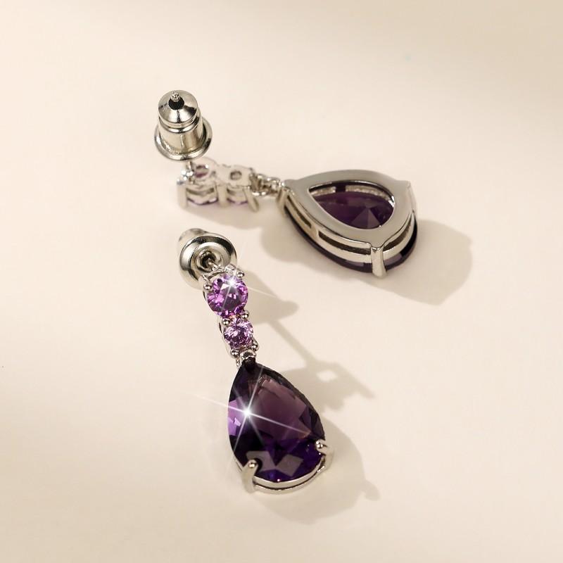 Huitan 2022 Тренд Цветные Висячие Серьги с Кубическим Цирконием для Женщин Роскошная Мода Универсальные Женские Серьги Свадебные Украшения