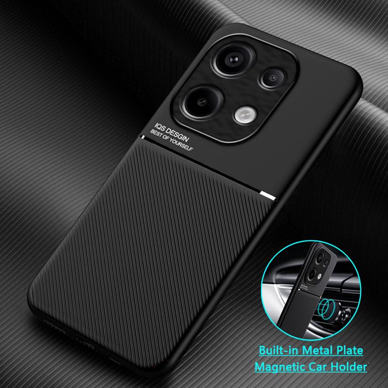 Для Redmi Note 13 Pro 4G Чехол Магнитный Держатель Кожаный Чехол для Телефона Для Xiaomi Redmi Note13 Pro Note 13Pro 4G Ударопрочная Задняя Крышка