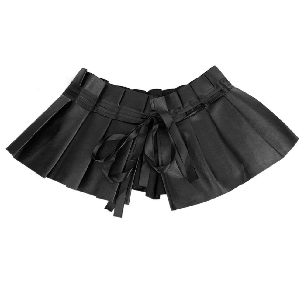 Ремень из ПУ кожи с оборками, крест, универсальный, корсетный пояс, очень широкий пеплум, кушак, панк-стиль