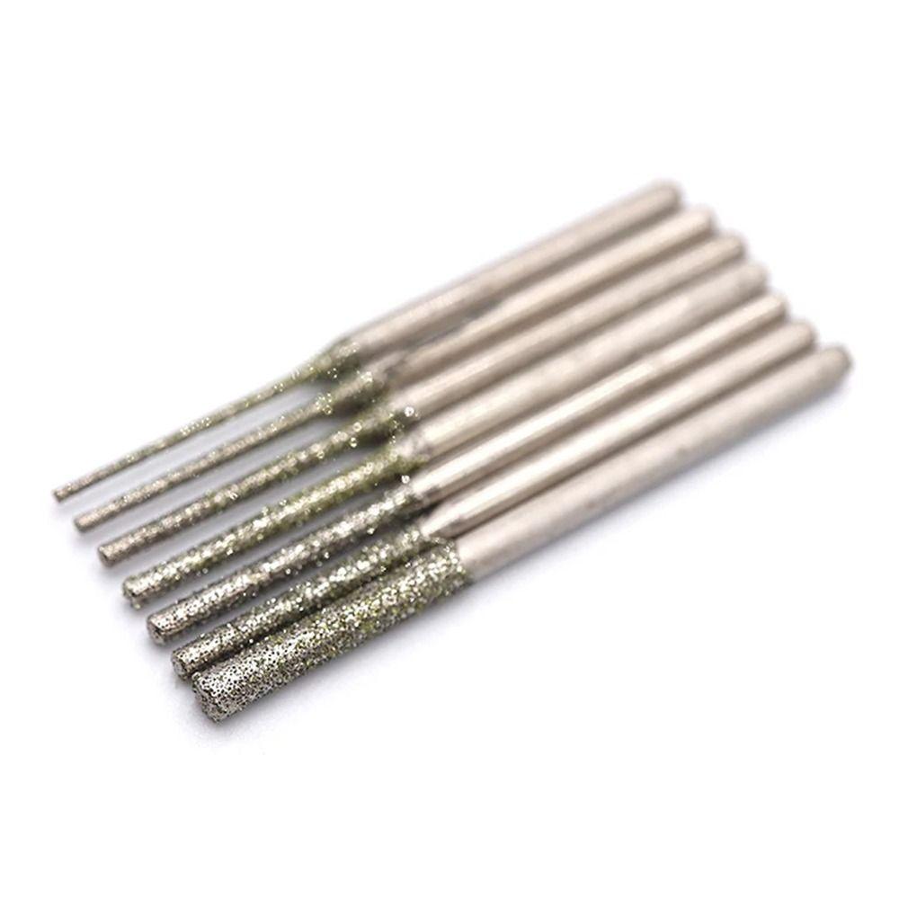 10Pcs 0.8-2.5mm Diamond Coated Drill Bits Grinding Burr Bits Glass Jade Amber Jewelry Diamond