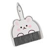 Dustpan and Brush Set Cartoon Mini Portable Cleaning Broom with Dust Pan for Desk Rabbit