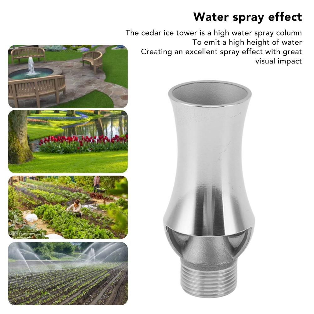 Stainless Steel Pond Water Fountain Nozzle Cedar Spray Fountain Head  Garden Pond Use