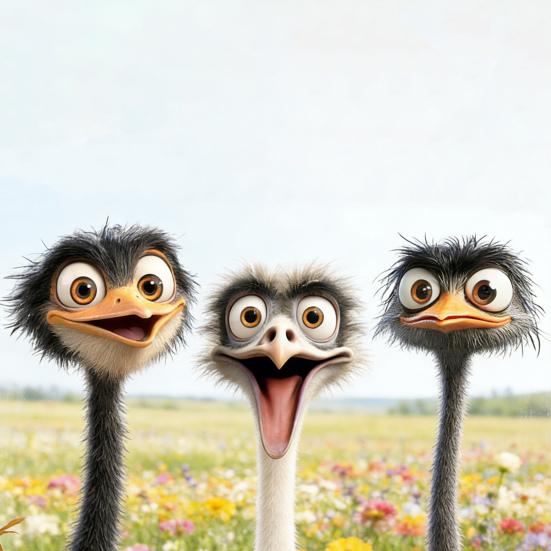 Забавная наклейка на окно в виде головы страуса Мультяшные страусы Водонепроницаемая статическая декаль для стекла автомобиля, двери, стены, Декор окна