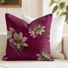 Classic Floral Print Cushion Cover Summer Linen Pillow Case Organic Fabric Cushion Cover DoubleSided Print Sofa Home Decor