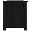 Shoe Bench Black 70x38x45.5 cm Solid Pine Wood