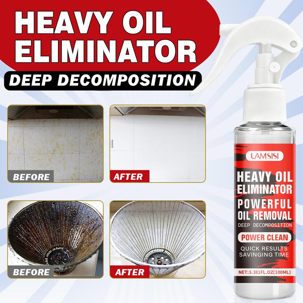 Heavy Oil Eliminator-Fast Acting, Long Lasting Formula-Easily Dissloves Creasy Stains-Quick Results Saving Time-100ml