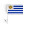 Drapeau Adhésif - Uruguay - 14 X 21 Cm - 10 Pièces - Polyester - Léger Et Robuste