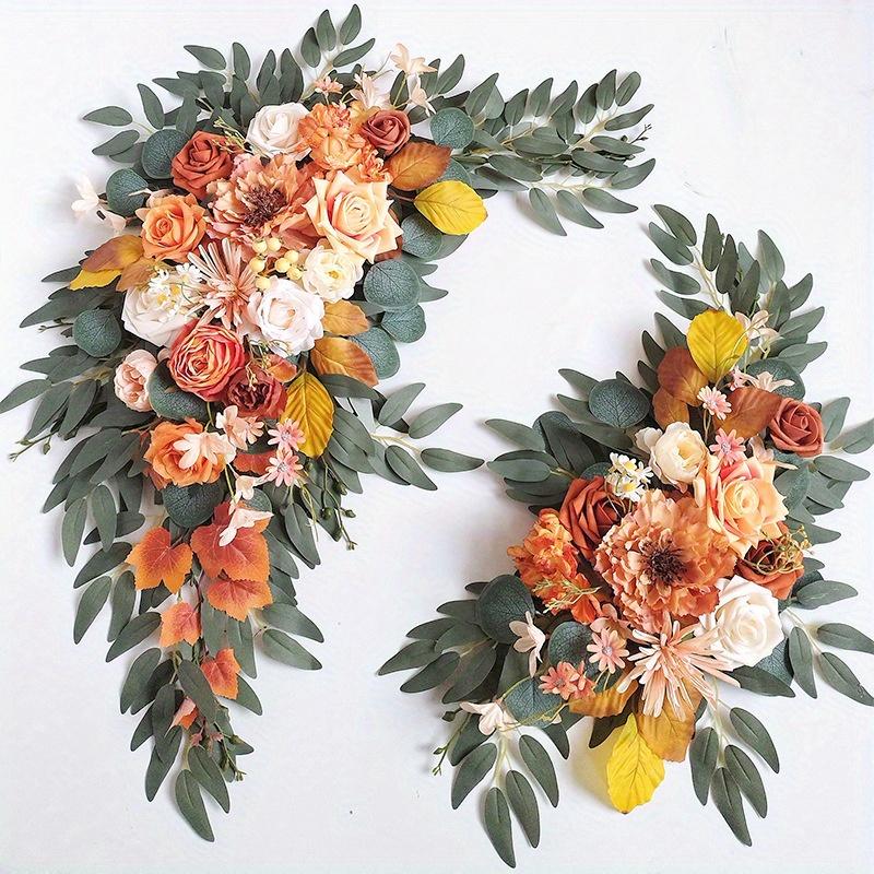 2 шт. Свадебные уличные цветы ручной работы, имитация угловых цветов для перемычки двери, для уличного двора, патио, сада, дома, украшение для свадебной вечеринки