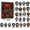 Календарь ожидания KISS Band 'Metal Gods' 2025, Календарь обратного отсчета на 24 дня, 2D плоская акриловая подвеска, Коллекционные подарки с культовыми музыкальными персонажами