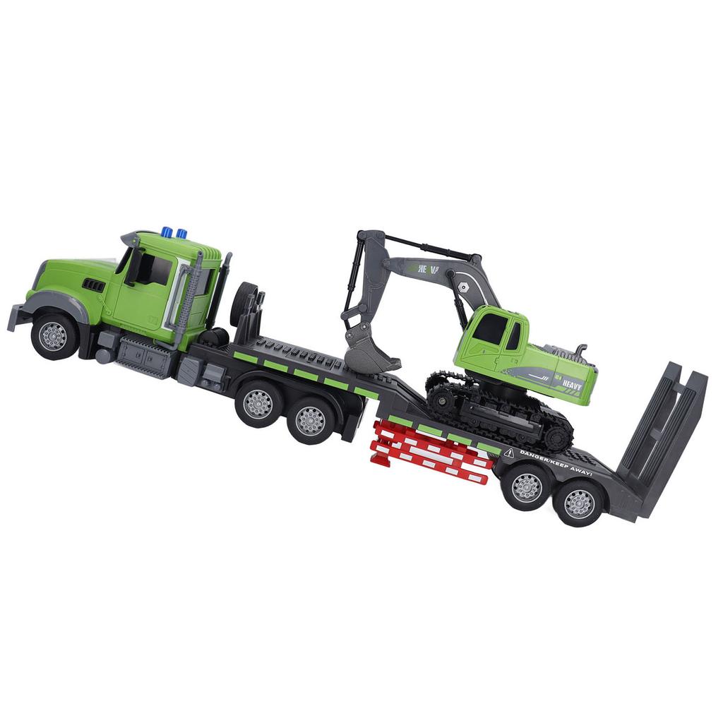 2 в 1 RC полуприцеп грузовик свет звук высокая имитация сплава пульт дистанционного управления экскаватор грузовик игрушка