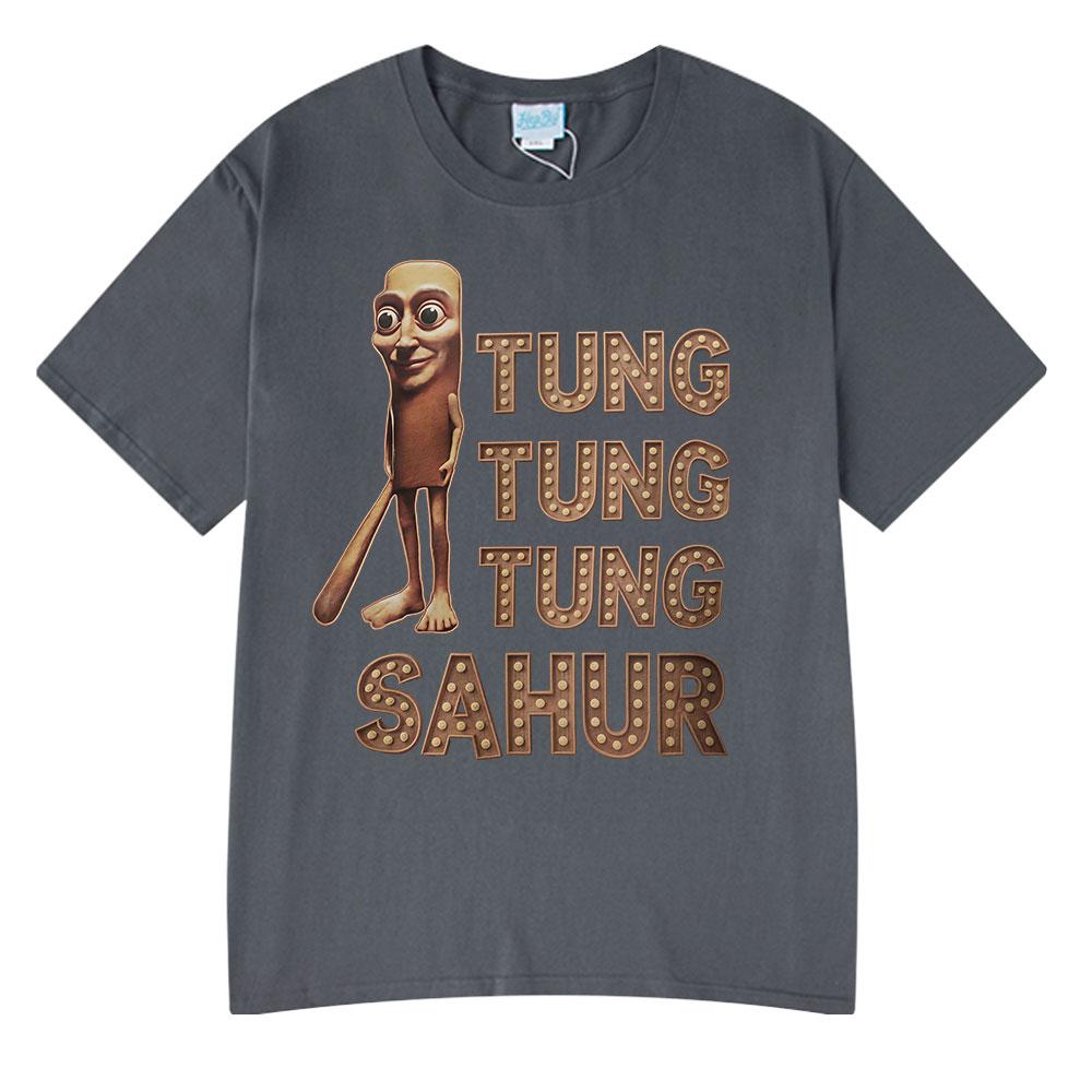 Tung Tung Tung Sahur Funny Italian Brainrot Baseball Bat Meme T-shirt Unisex Clothing Fashion T Shirts Unisex Summer O-Neck T Shirt