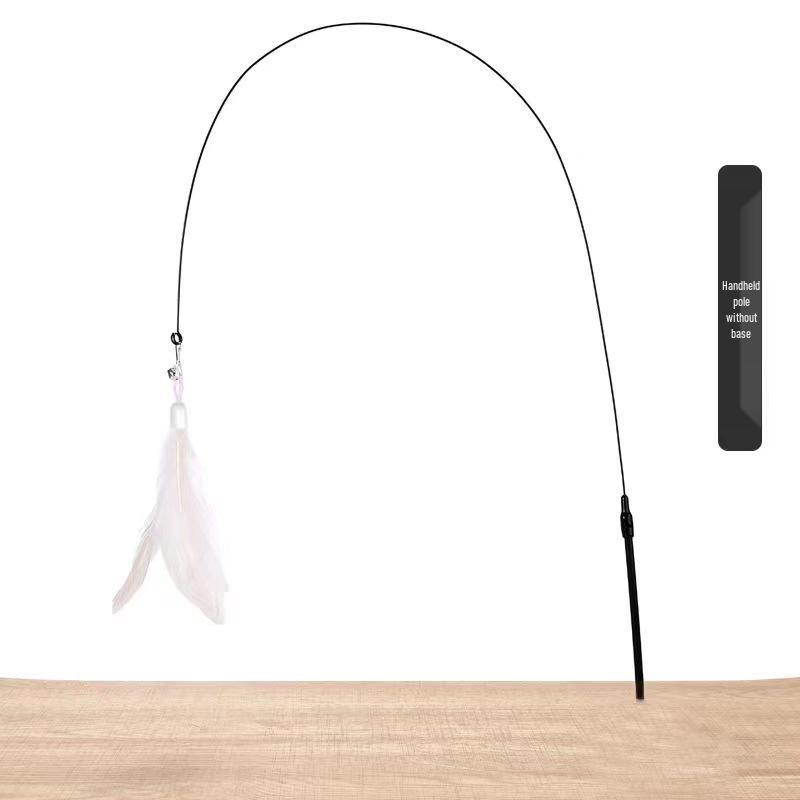 Игрушечные игрушки: Прочная присоска с длинным стержнем, пером и проволокой, устойчивой к укусам, для самостоятельного развлечения