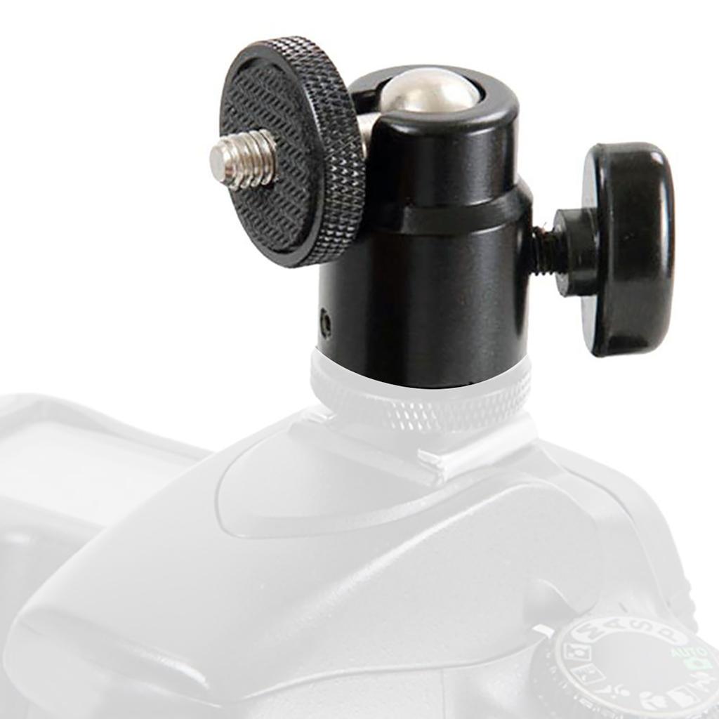 Мини шаровая головка с вращением на 360 градусов, шаровая головка, крепление на винт 1/4 дюйма, подставка для зеркальной камеры, видеокамеры(черный)