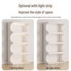 Elegant glass display cabinet with lock for beauty salons, mother and baby stores, and gift displays.