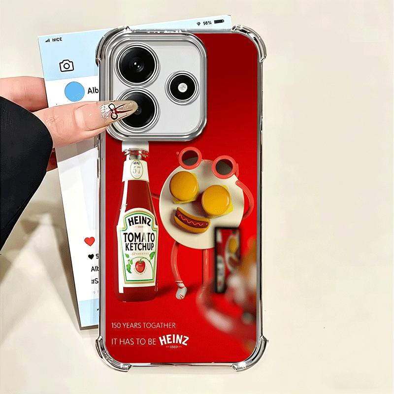 Чехол для телефона из мягкого силикона с рисунком ягненка Heinz Tomato Ketchup для Xiaomi Poco X7 X8 Pro Max X6 X5 X3 F8 Ultra F7 M8 M7 M5S Redmi 15C 15A 15 14C 13C